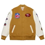 San Francisco 49ers Brown Wool/Leather Dusted Jacket