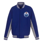 Edmonton Oilers Accent Blue Wool Jacket