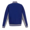 Edmonton oilers accent wool varsity jacket