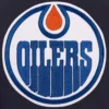 Edmonton oilers front hit navy wool jacket
