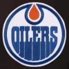 Edmonton oilers one color black varsity jacket
