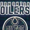Edmonton oilers pro standard prep plaid navy wool leather varsity jacket 6