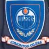 Edmonton oilers pro standard prep plaid navy wool leather varsity jacket 7
