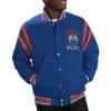 Edmonton oilers tailback full snap jacket
