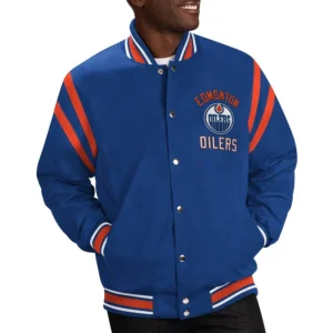 Edmonton oilers tailback full snap jacket