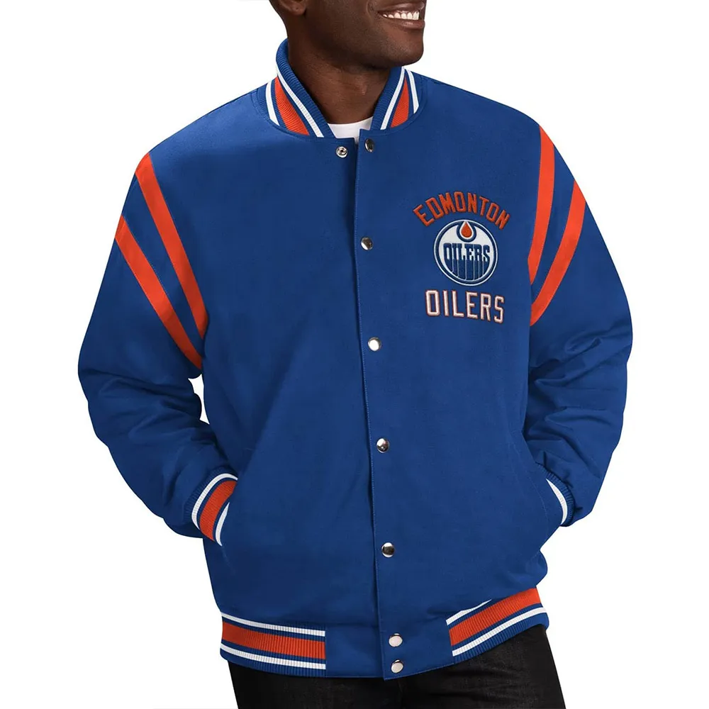 Edmonton oilers tailback full snap jacket