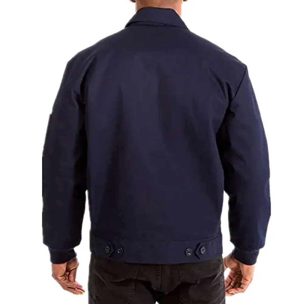 Edmonton oilers workwear navy bomber jacket