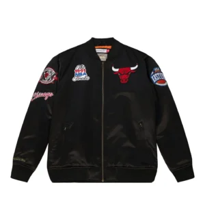 Flight satin bomber jacket chicago bulls