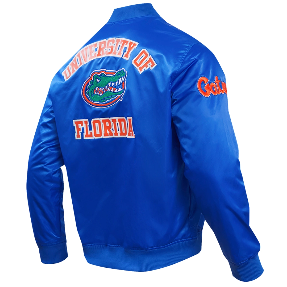 Florida am rattlers classic satin blue varsity jacket