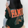 Florida am rattlers full snap wool bomber green jacket