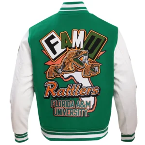 Florida am rattlers homecoming wool leather jacket