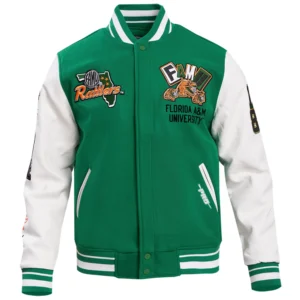 Florida am rattlers homecoming wool leather varsity jacket