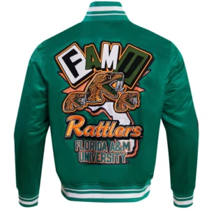 Florida am rattlers pro standard homecoming rib satin jacket
