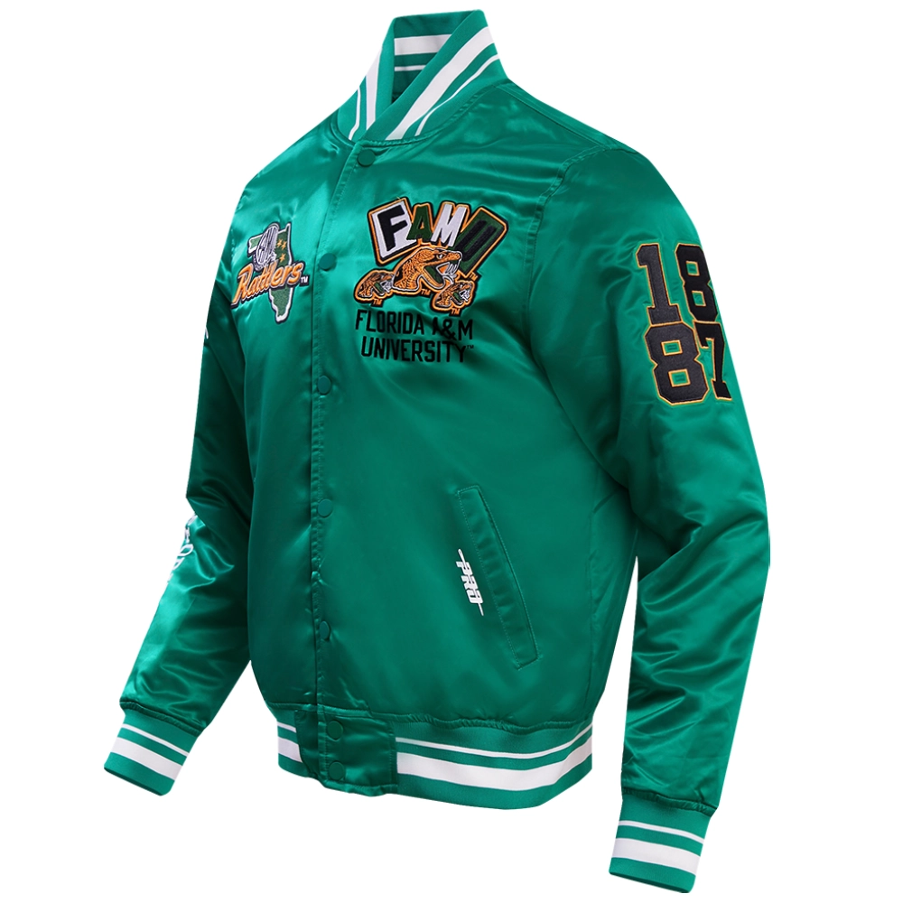 Florida am rattlers pro standard homecoming satin varsity jacket