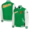 Florida am rattlers script tail green leather varsity jacket