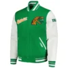 Florida am rattlers script tail greenwhite wool leather varsity jacket