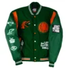 Florida am university motto 30 green wool leather varsity jacket 01