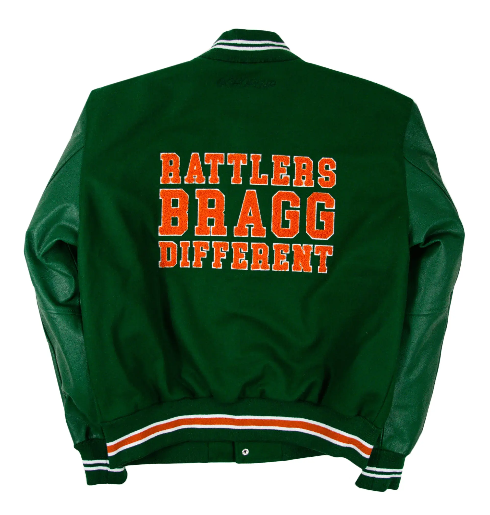 Florida am university motto 30 green wool leather varsity jacket 2
