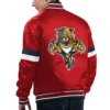 Florida panthers home game satin varsity jacket red