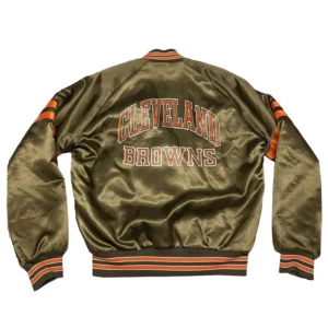 Football cleveland browns vintage satin jacket