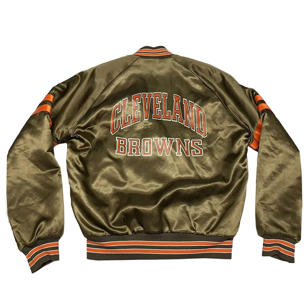 Football cleveland browns vintage satin jacket