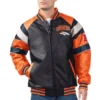 G iii denver broncos varsity leather jacket