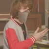 Genloss red and gray fleece jacket