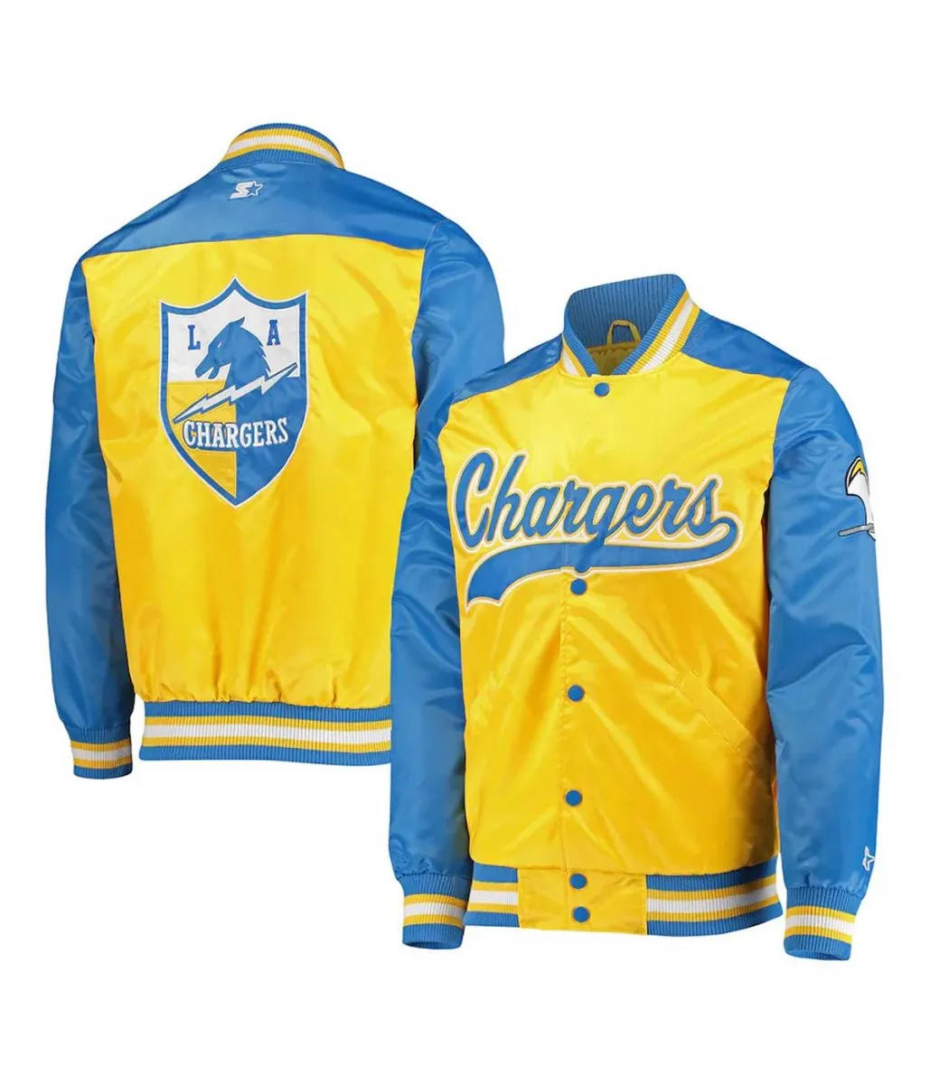 Gold los angeles chargers the tradition ii team jacket