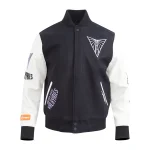 Golden State Valkyries Classic Chenille Black Wool/Leather Jacket