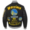 Golden state warriors black old english jacket