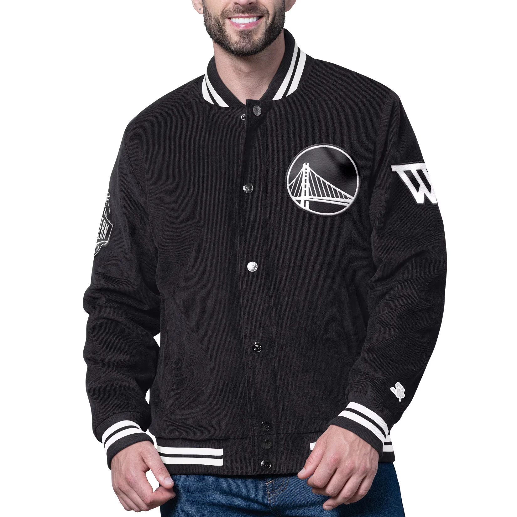 Golden state warriors blackout corduroy jacket