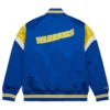 Golden state warriors cooperstown full snap satin varsity jacket 2