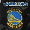 Golden state warriors old english rib satin jacket patch