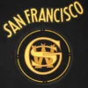 Golden state warriors pro standard chest bay area black varsity jacket 10
