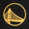 Golden state warriors pro standard chest bay area black varsity jacket 6