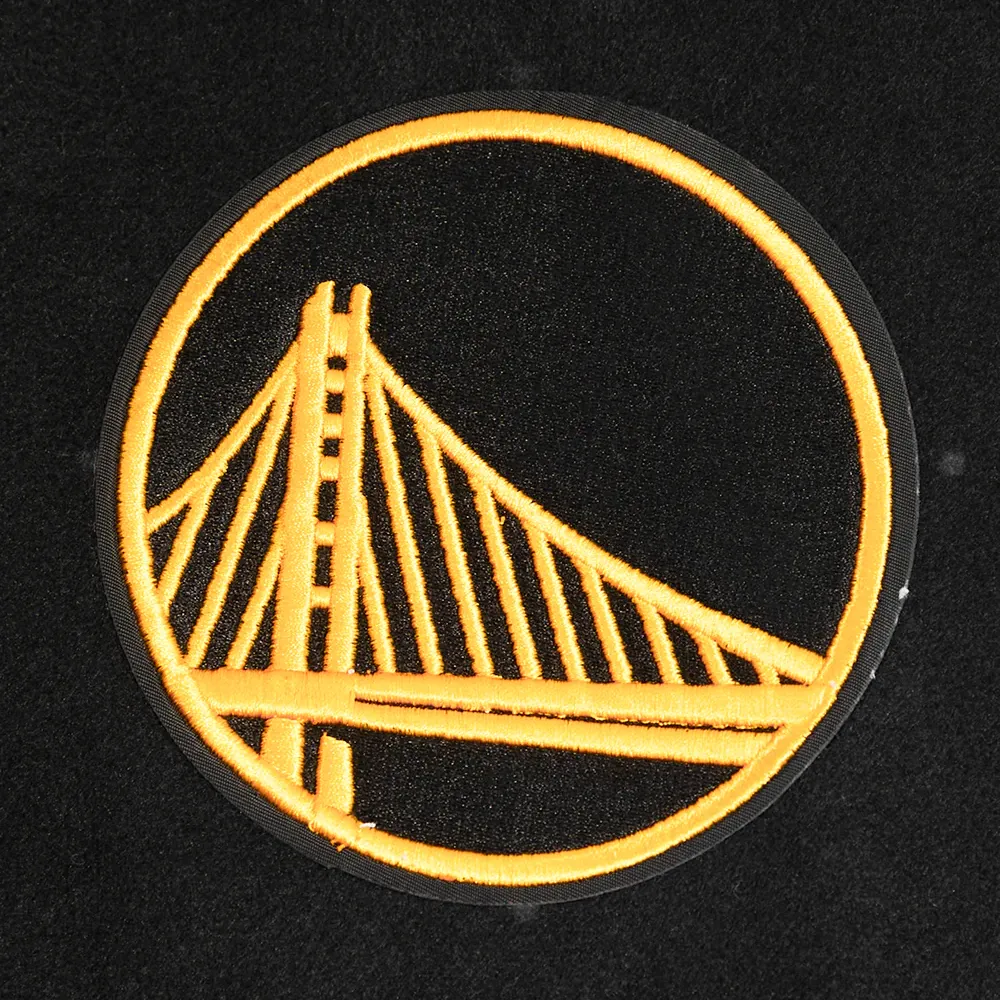 Golden state warriors pro standard chest bay area black varsity jacket 6
