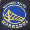 Golden state warriors pro standard script tail black varsity jacket 6