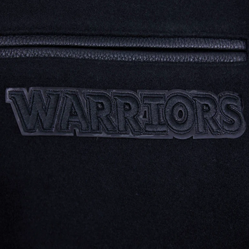 Golden state warriors pro standard triple black varsity jacket 6