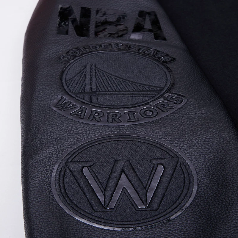 Golden state warriors pro standard triple black varsity jacket 7