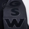 Golden state warriors pro standard triple black varsity jacket 8