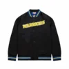 Golden state warriors raglan full snap satin varsity jacket 4
