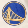 Golden state warriors retro classic full snap satin varsity jacket cream 6