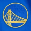 Golden state warriors retro classic woolleather varsity jacket blue white 5