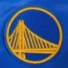 Golden state warriors script womens full snap satin varsity jacket blue 2