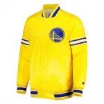 Golden State Warriors Slider Yellow Satin Jacket