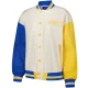 Golden state warriors terez full snap bomber jacket white 1