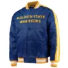 Golden state warriors the offensive satin varsity jacket blue 2