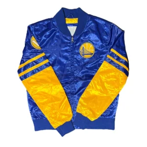 Golden state warriors vintage satin jacket