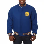 Golden State Warriors One Color Blue Wool Jacket