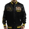 Grambling state tigers homecoming black satin varsity jacket